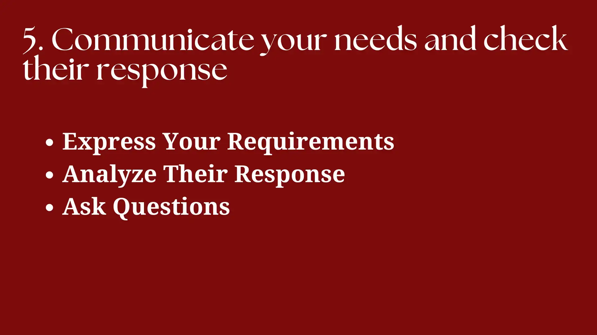 Communicate your editing needs and check response