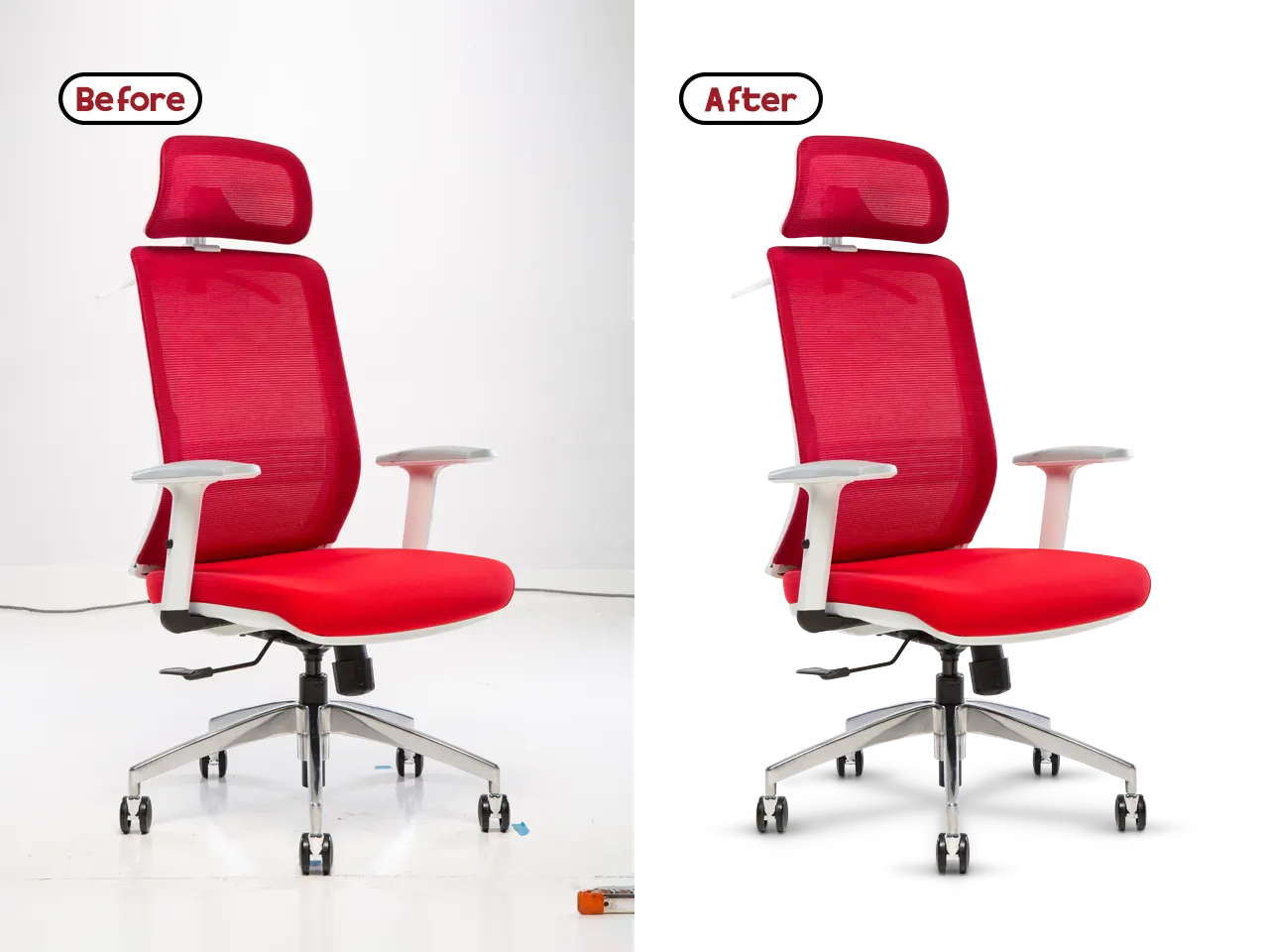 chair background removal & shadow services graphinery