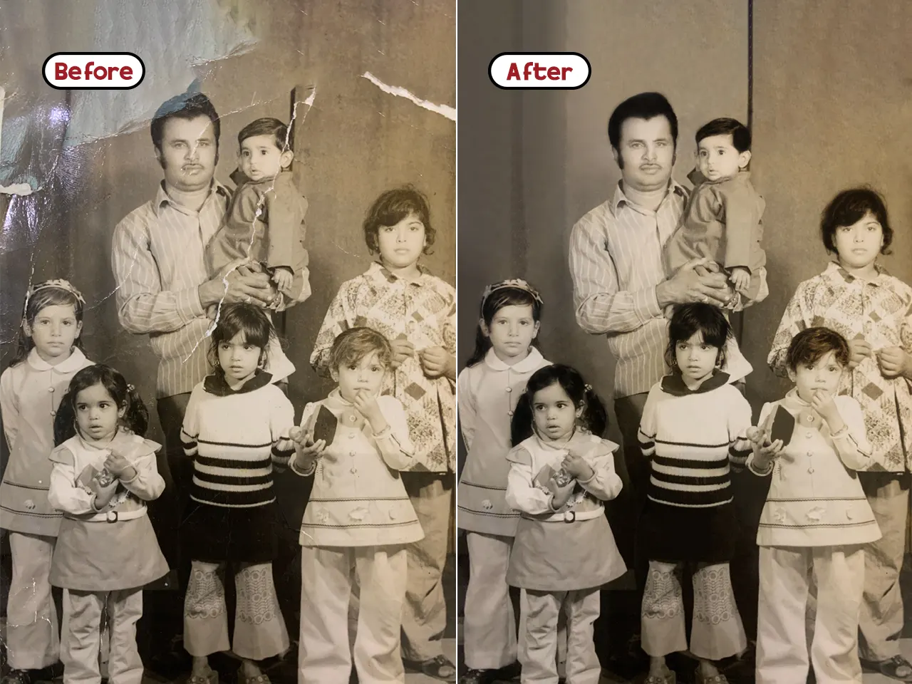 old photo restoration in photoshop services graphinery