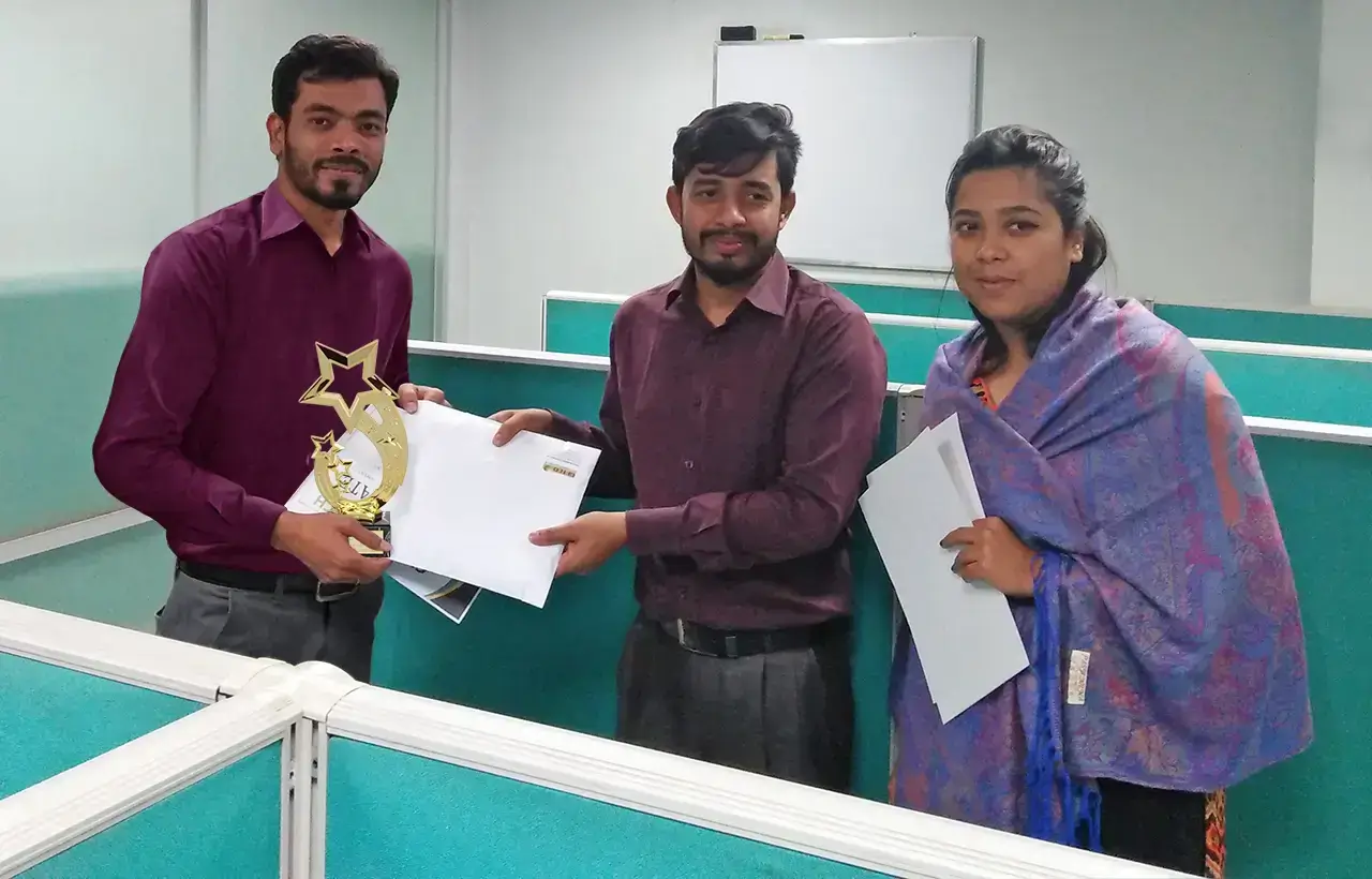 Md. Al imran Jiko graphic designer awards Best employee of the year